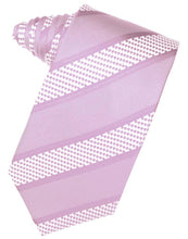 Load image into Gallery viewer, White Venetian Pin Dot Striped Necktie
