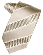 Light Champagne Venetian Pin Dot Striped Necktie