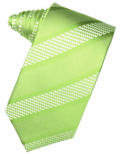 Load image into Gallery viewer, Champagne Venetian Pin Dot Striped Necktie
