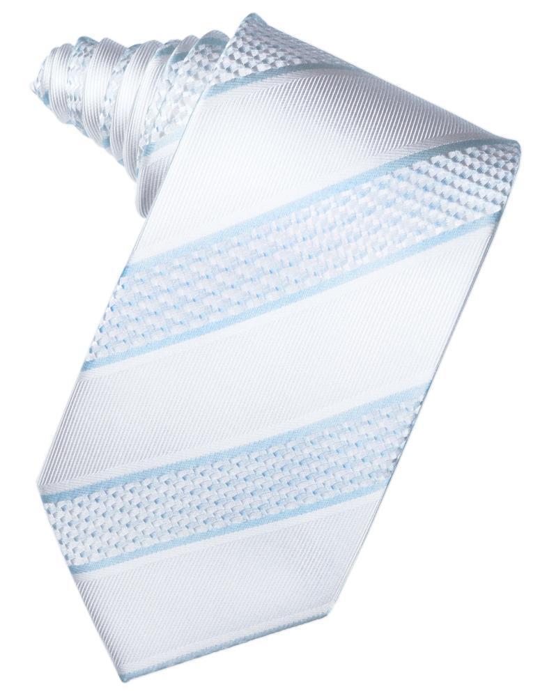 Powder Blue Venetian Pin Dot Striped Necktie