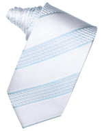 Powder Blue Venetian Pin Dot Striped Necktie