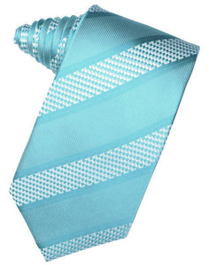 Champagne Venetian Pin Dot Striped Necktie