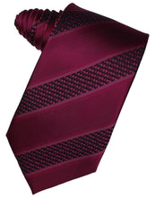 Load image into Gallery viewer, Chocolate Venetian Pin Dot Striped Necktie

