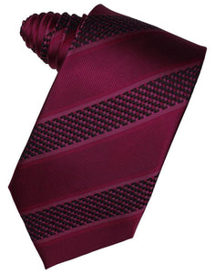 Chocolate Venetian Pin Dot Striped Necktie
