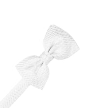 Load image into Gallery viewer, White Venetian Pin Dot Bow Tie
