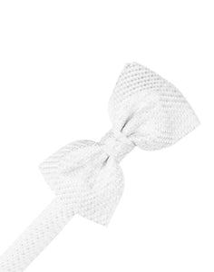White Venetian Pin Dot Bow Tie