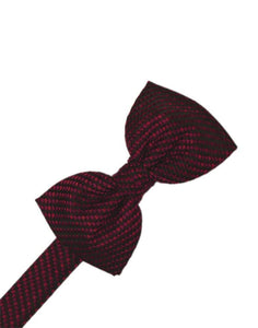 Wine Venetian Pin Dot Bow Tie
