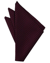 Load image into Gallery viewer, Wine Venetian Pin Dot Pocket Square
