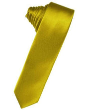 Load image into Gallery viewer, White Luxury Satin Skinny Necktie
