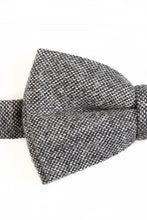 Load image into Gallery viewer, Charcoal Tweed Bow Tie
