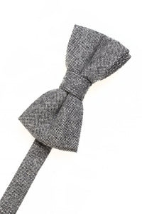 Black & White Tweed Bow Tie