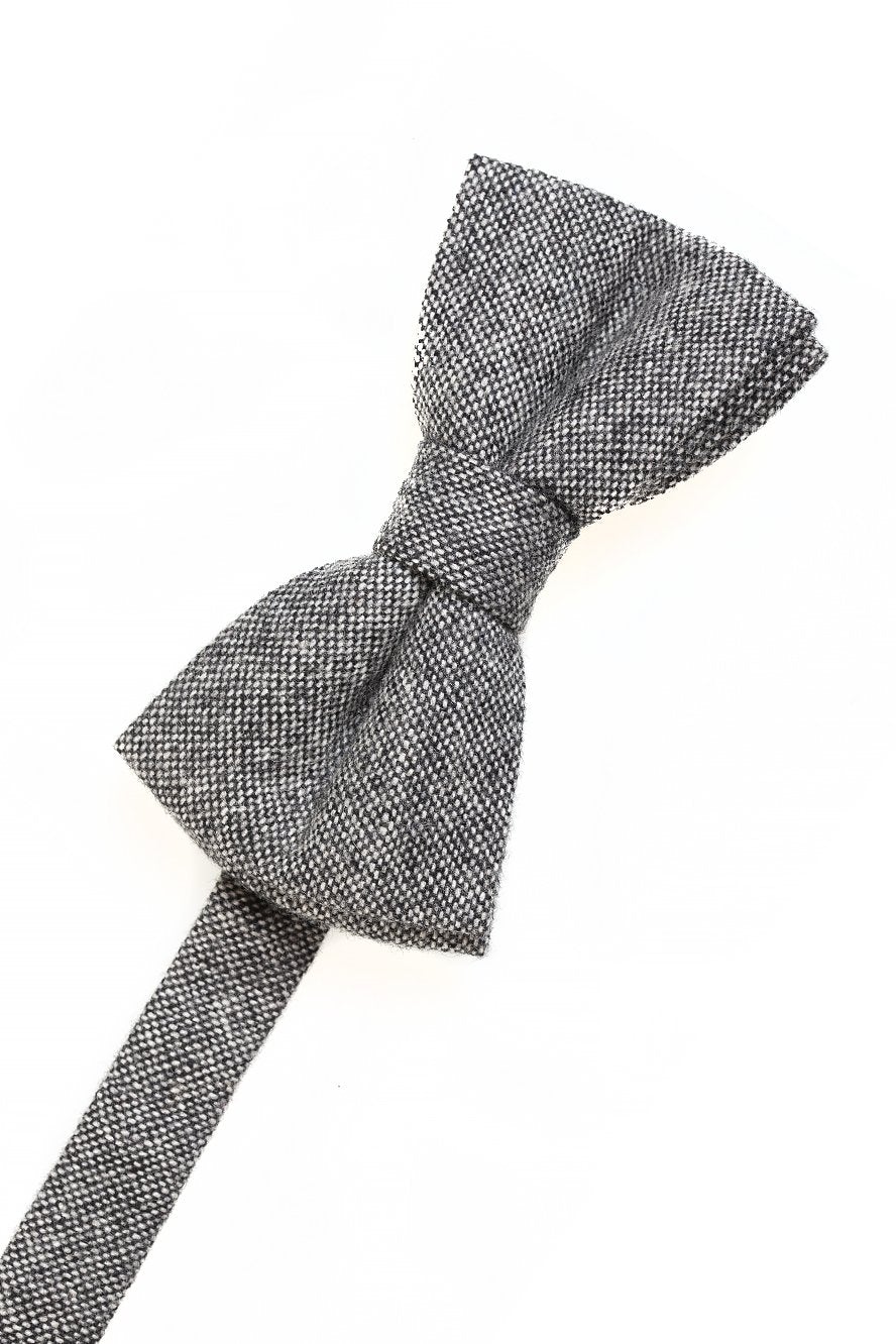Black & White Tweed Bow Tie