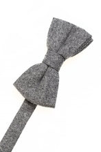 Load image into Gallery viewer, Charcoal Tweed Bow Tie
