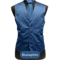 Blue-saphire Mens Solid Vest