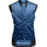 Blue-saphire Mens Solid Vest