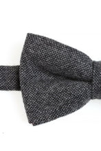 Load image into Gallery viewer, Black &amp; White Tweed Bow Tie
