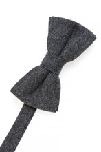 Load image into Gallery viewer, Charcoal Tweed Bow Tie
