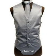 Charcoal Mens Solid Vest