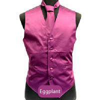 Eggplant Mens Solid Vest