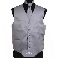 Grey Mens Solid Vest