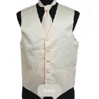 Ivory Mens Solid Vest