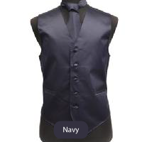 Navy Mens Solid Vest