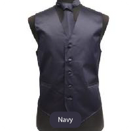 Navy Mens Solid Vest