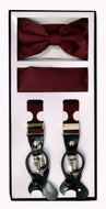 Suspender Set Burgundy