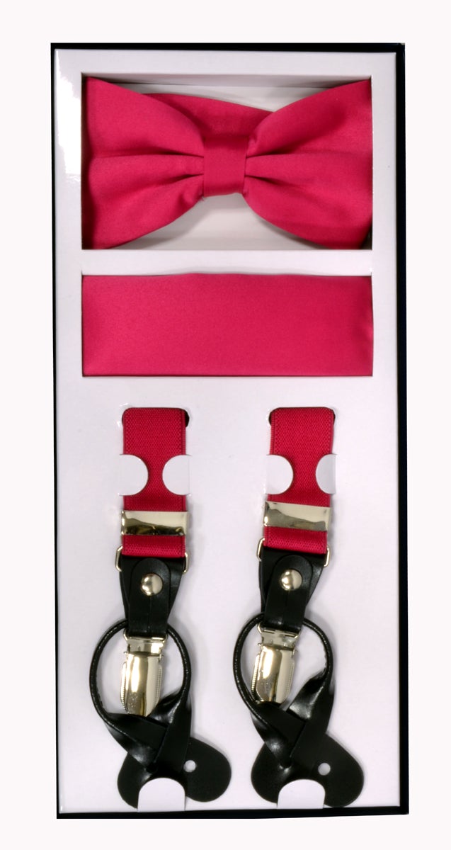 Suspender Set Hot Pink
