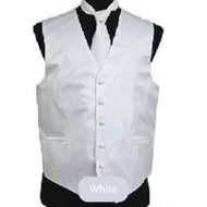 White Mens Solid Vest